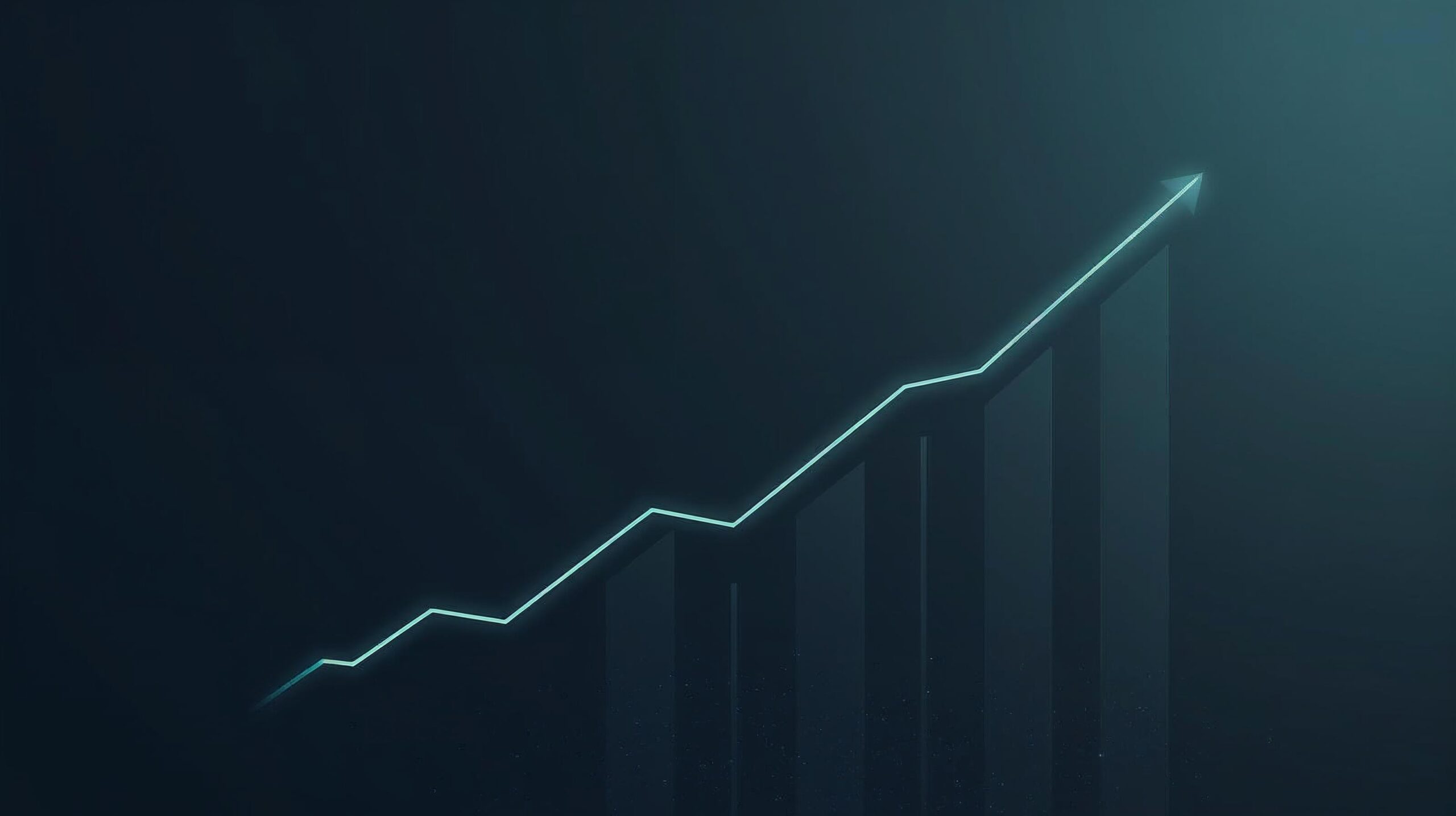 Minimal growth graph representing performance marketing strategy