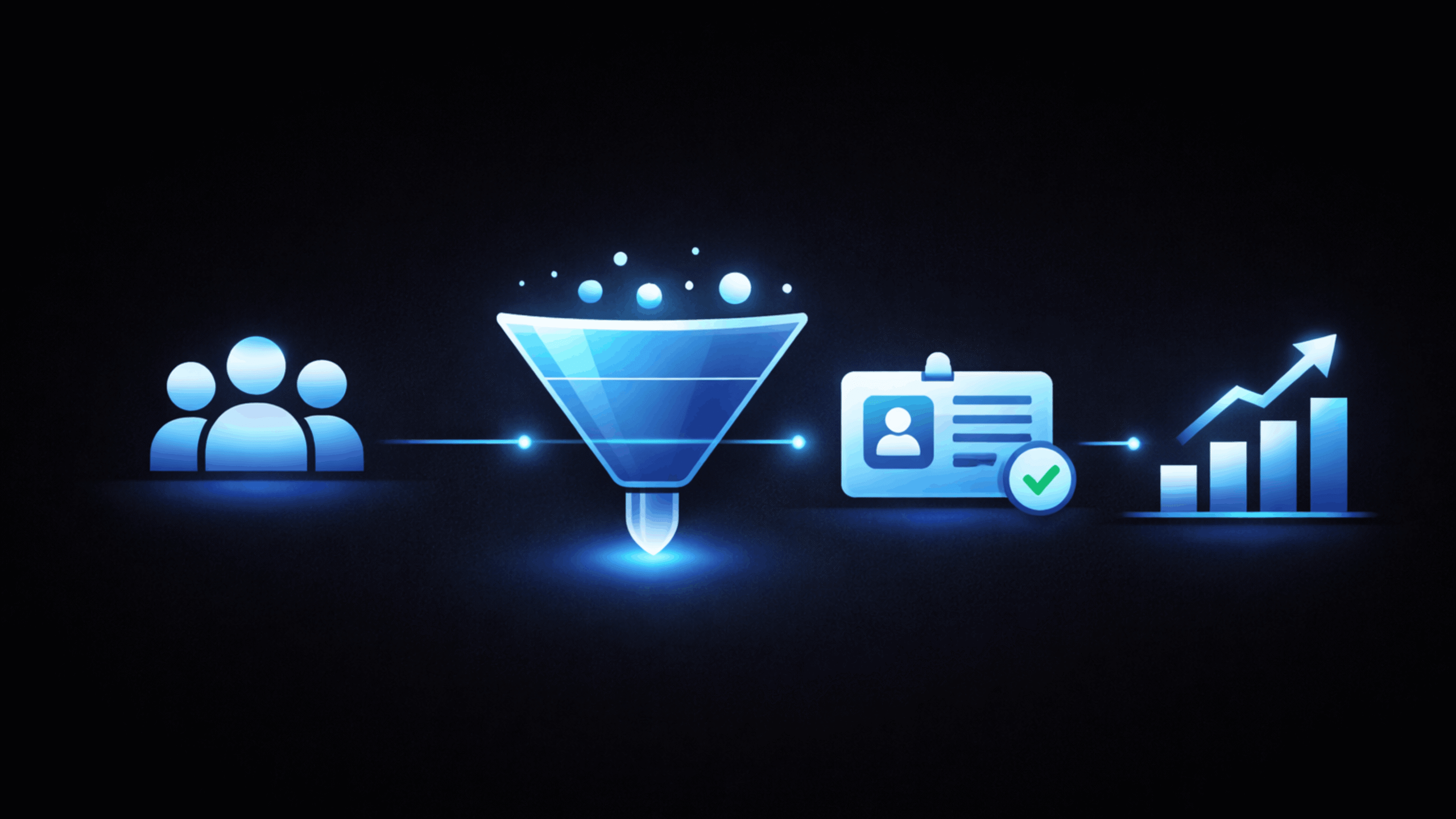 Lead generation system diagram converting audience into qualified leads and revenue